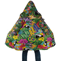 Macaw Parrot Brazil Cloak Maracas Seamless Tropical Flowers