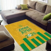 South Africa Soccer 2026 Area Rug Bafana Bafana Kaofela Protea Yellow