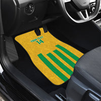 South Africa Soccer 2026 Custom Car Mats Bafana Bafana Kaofela Protea Yellow