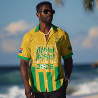 South Africa Soccer 2026 Custom Hawaiian Shirt Bafana Bafana Kaofela Protea Yellow