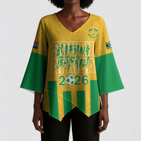 South Africa Soccer 2026 Custom Kimono Sleeve Blouse Bafana Bafana Kaofela Protea Yellow