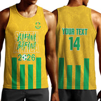 South Africa Soccer 2026 Custom Men Tank Top Bafana Bafana Kaofela Protea Yellow