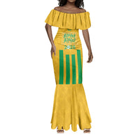 South Africa Soccer 2026 Custom Mermaid Dress Bafana Bafana Kaofela Protea Yellow