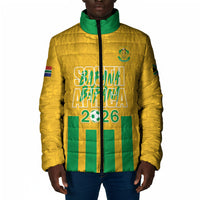 South Africa Soccer 2026 Custom Padded Jacket Bafana Bafana Kaofela Protea Yellow
