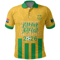 South Africa Soccer 2026 Custom Polo Shirt Bafana Bafana Kaofela Protea Yellow