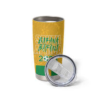 South Africa Soccer 2026 Custom Tumbler Cup Bafana Bafana Kaofela Protea Yellow
