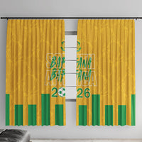 South Africa Soccer 2026 Window Curtain Bafana Bafana Kaofela Protea Yellow