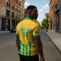 South Africa Soccer 2026 Custom Zipper Polo Shirt Bafana Bafana Kaofela Protea Yellow