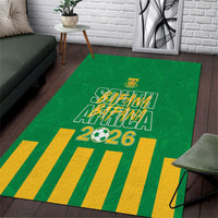 South Africa Soccer 2026 Area Rug Bafana Bafana Kaofela Protea Green