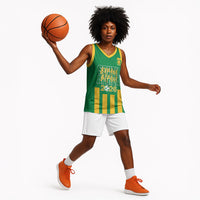 South Africa Soccer 2026 Custom Basketball Jersey Bafana Bafana Kaofela Protea Green