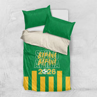 South Africa Soccer 2026 Bedding Set Bafana Bafana Kaofela Protea Green