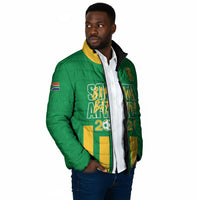 South Africa Soccer 2026 Custom Padded Jacket Bafana Bafana Kaofela Protea Green