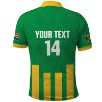 South Africa Soccer 2026 Custom Polo Shirt Bafana Bafana Kaofela Protea Green