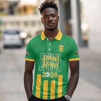 South Africa Soccer 2026 Custom Polo Shirt Bafana Bafana Kaofela Protea Green