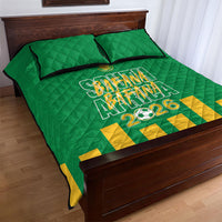 South Africa Soccer 2026 Quilt Bed Set Bafana Bafana Kaofela Protea Green
