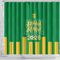 South Africa Soccer 2026 Shower Curtain Bafana Bafana Kaofela Protea Green