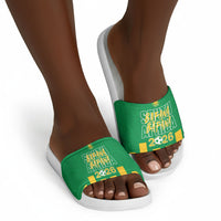 South Africa Soccer 2026 Slide Sandals Bafana Bafana Kaofela Protea Green