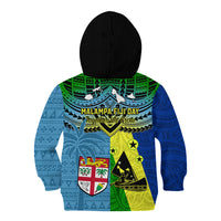 Malampa Fiji Day Kid Hoodie Together We Grow Proud Polynesian Tapa Artsy - Wonder Print Shop