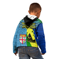Malampa Fiji Day Kid Hoodie Together We Grow Proud Polynesian Tapa Artsy - Wonder Print Shop