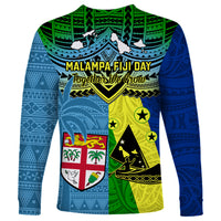 Malampa Fiji Day Long Sleeve Shirt Together We Grow Proud Polynesian Tapa Artsy - Wonder Print Shop