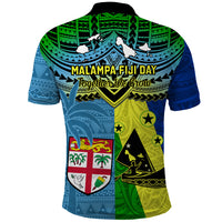 Malampa Fiji Day Polo Shirt Together We Grow Proud Polynesian Tapa Artsy - Wonder Print Shop