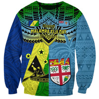 Malampa Fiji Day Sweatshirt Together We Grow Proud Polynesian Tapa Artsy - Wonder Print Shop