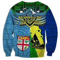 Malampa Fiji Day Sweatshirt Together We Grow Proud Polynesian Tapa Artsy - Wonder Print Shop