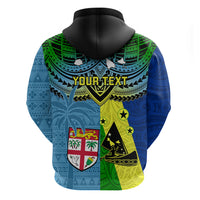 Custom Malampa Fiji Day Hoodie Together We Grow Proud Polynesian Tapa Artsy - Wonder Print Shop