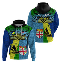 Custom Malampa Fiji Day Hoodie Together We Grow Proud Polynesian Tapa Artsy - Wonder Print Shop