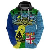 Custom Malampa Fiji Day Hoodie Together We Grow Proud Polynesian Tapa Artsy - Wonder Print Shop