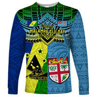 Custom Malampa Fiji Day Long Sleeve Shirt Together We Grow Proud Polynesian Tapa Artsy - Wonder Print Shop