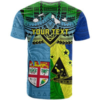 Custom Malampa Fiji Day T Shirt Together We Grow Proud Polynesian Tapa Artsy - Wonder Print Shop