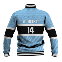 Custom Botswana Cricket Baseball Jacket Go Baggy Blues Zebra Mascot - Wonder Print Shop