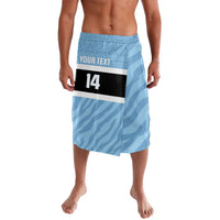 Custom Botswana Cricket Lavalava Go Baggy Blues Zebra Mascot - Wonder Print Shop