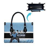 Custom Botswana Cricket Leather Bag Go Baggy Blues Zebra Mascot - Wonder Print Shop