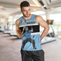 Custom Botswana Cricket Men Tank Top Go Baggy Blues Zebra Mascot - Wonder Print Shop