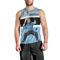 Custom Botswana Cricket Men Tank Top Go Baggy Blues Zebra Mascot - Wonder Print Shop