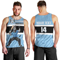 Custom Botswana Cricket Men Tank Top Go Baggy Blues Zebra Mascot - Wonder Print Shop