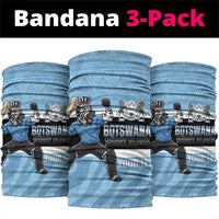 Custom Botswana Cricket Neck Gaiter Go Baggy Blues Zebra Mascot - Wonder Print Shop
