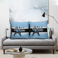Custom Botswana Cricket Pillow Cover Go Baggy Blues Zebra Mascot - Wonder Print Shop