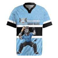 Custom Botswana Cricket Rugby Jersey Go Baggy Blues Zebra Mascot - Wonder Print Shop