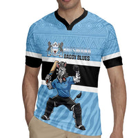 Custom Botswana Cricket Rugby Jersey Go Baggy Blues Zebra Mascot - Wonder Print Shop