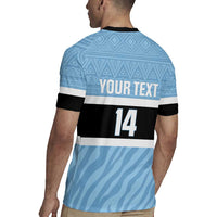 Custom Botswana Cricket Rugby Jersey Go Baggy Blues Zebra Mascot - Wonder Print Shop