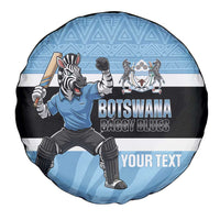 Custom Botswana Cricket Spare Tire Cover Go Baggy Blues Zebra Mascot - Wonder Print Shop