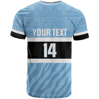 Custom Botswana Cricket T Shirt Go Baggy Blues Zebra Mascot - Wonder Print Shop