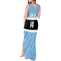 Custom Botswana Cricket Tank Maxi Dress Go Baggy Blues Zebra Mascot - Wonder Print Shop