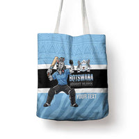 Custom Botswana Cricket Tote Bag Go Baggy Blues Zebra Mascot - Wonder Print Shop