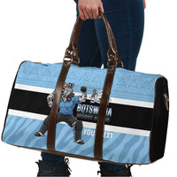 Custom Botswana Cricket Travel Bag Go Baggy Blues Zebra Mascot - Wonder Print Shop