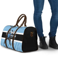 Custom Botswana Cricket Travel Bag Go Baggy Blues Zebra Mascot - Wonder Print Shop