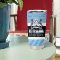 Custom Botswana Cricket Tumbler Cup Go Baggy Blues Zebra Mascot - Wonder Print Shop